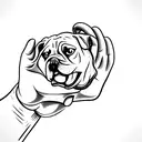 a hand with the mack truck bulldog coming out of it tattoo design idea