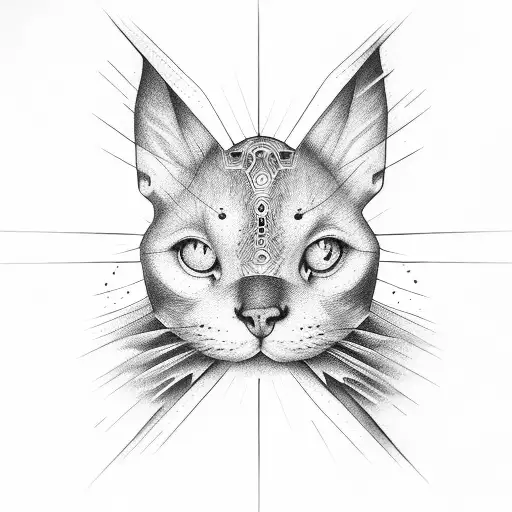 unisex face surrealist  tattoo design idea