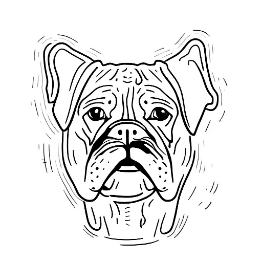 Boxer dog tattoo design idea