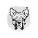 Boxer dog tattoo design idea