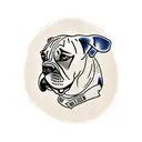 Boxer dog tattoo design idea