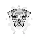 Boxer dog tattoo design idea