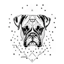 Boxer dog tattoo design idea