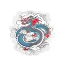 Cute Dragon  tattoo design idea