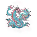 Cute Dragon  tattoo design idea