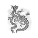 Cute Dragon  tattoo design idea