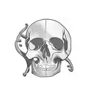 Car skull booze tattoo design idea