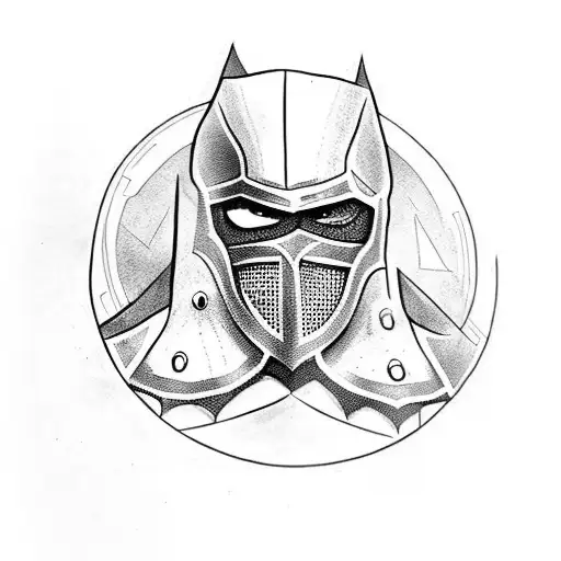 A dark medieval knight  tattoo design idea