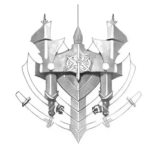 A medieval knight  tattoo design idea