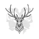 Medieval antlers  tattoo design idea