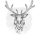 Medieval antlers  tattoo design idea
