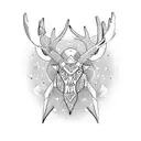 Medieval antlers  tattoo design idea