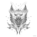 Dark magic tattoo design idea