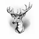 Deer skull tattoo design idea