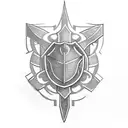 A medieval knight  tattoo design idea