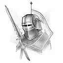 A medieval knight  tattoo design idea