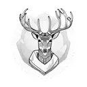 Medieval deer tattoo design idea