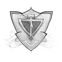 A knight with a cross tattoo design idea