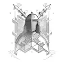 A medieval knight  tattoo design idea