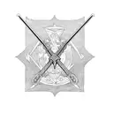 Medieval sword tattoo design idea