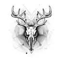 Deer skull tattoo design idea