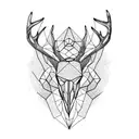 Deer skull tattoo design idea