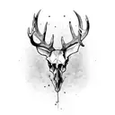Deer skull tattoo design idea