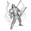 Medieval knight  tattoo design idea