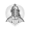 Medieval knight  tattoo design idea