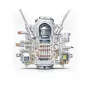 computer motherboards and bits tattoo design idea