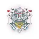 computer motherboards and bits tattoo design idea