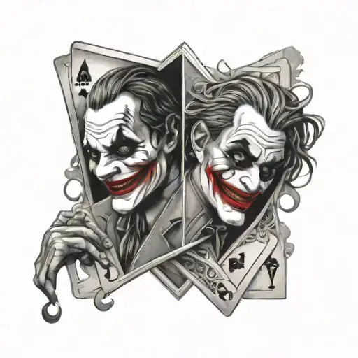 joker card tattoo design idea