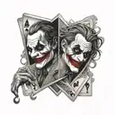 joker card tattoo design idea