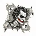joker card tattoo design idea