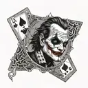 joker card tattoo design idea