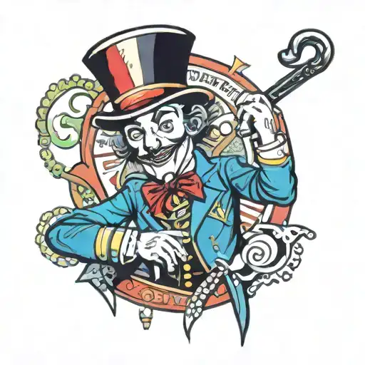 Carnival ringmaster tattoo design idea