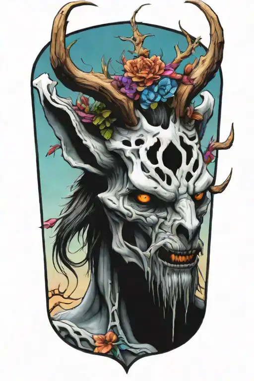 Wendigo tattoo design idea