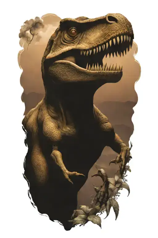 tyrannosaurus tattoo design idea