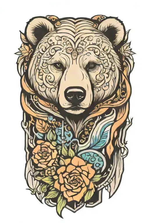 spirit bear tattoo design idea