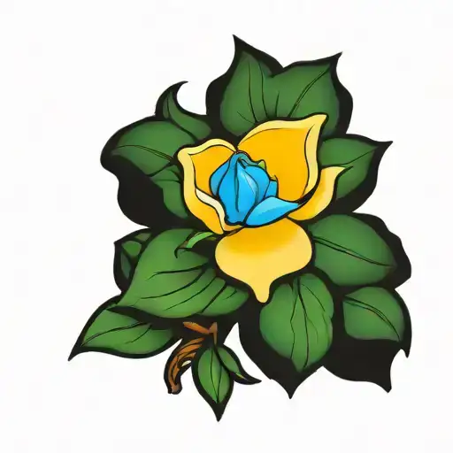 Gardenia Flower tattoo design idea
