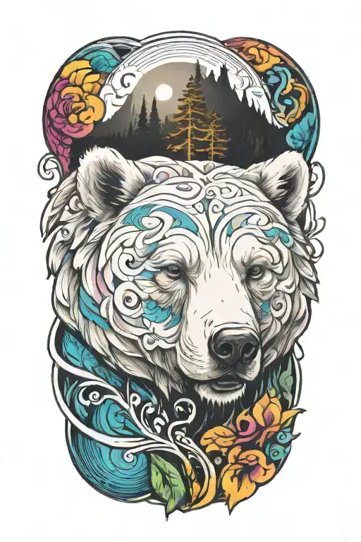 spirit bear tattoo design idea
