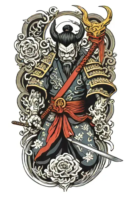 Demon Samurai tattoo design idea