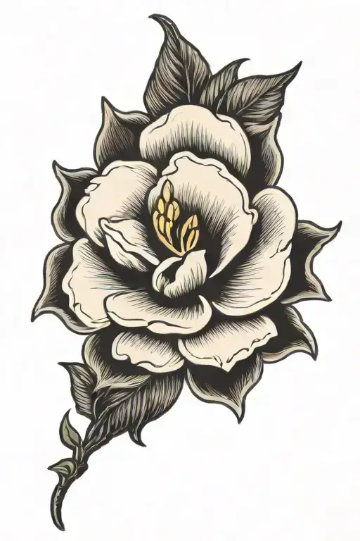 Gardenia tattoo design idea