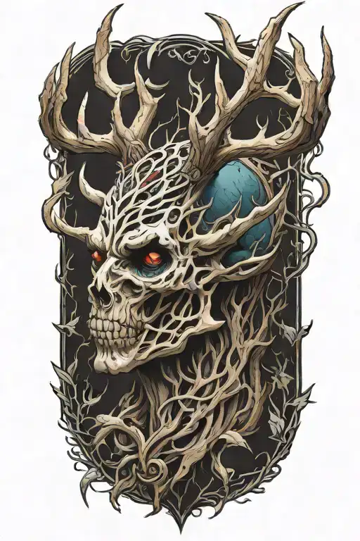 Wendigo tattoo design idea