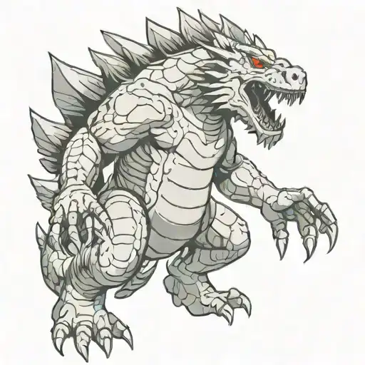 kaiju tattoo design idea