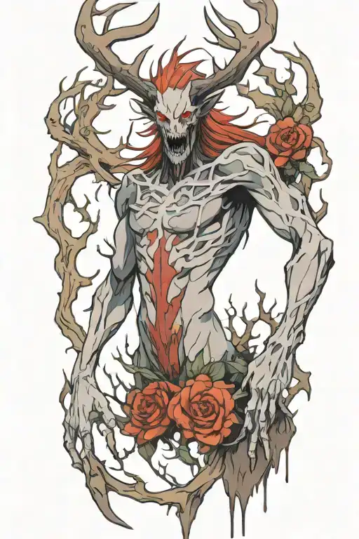 Wendigo tattoo design idea