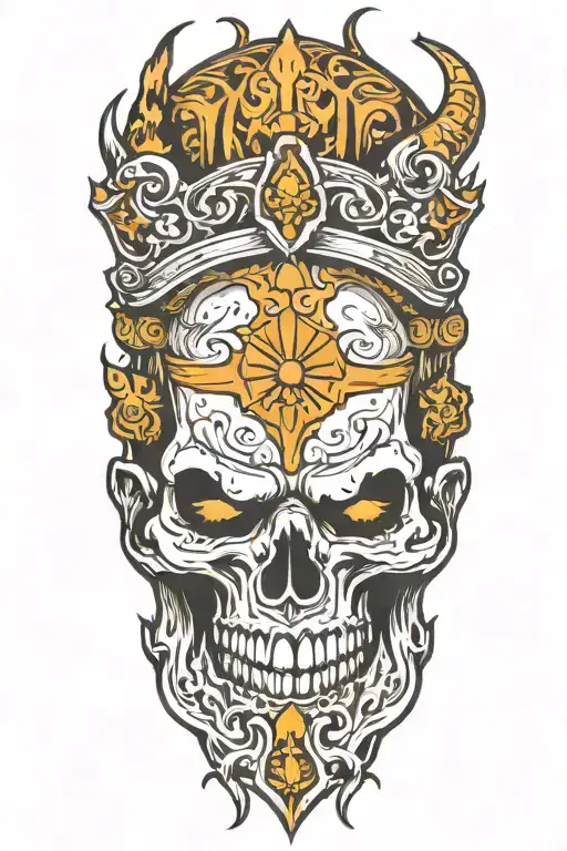 demon pope tattoo design idea