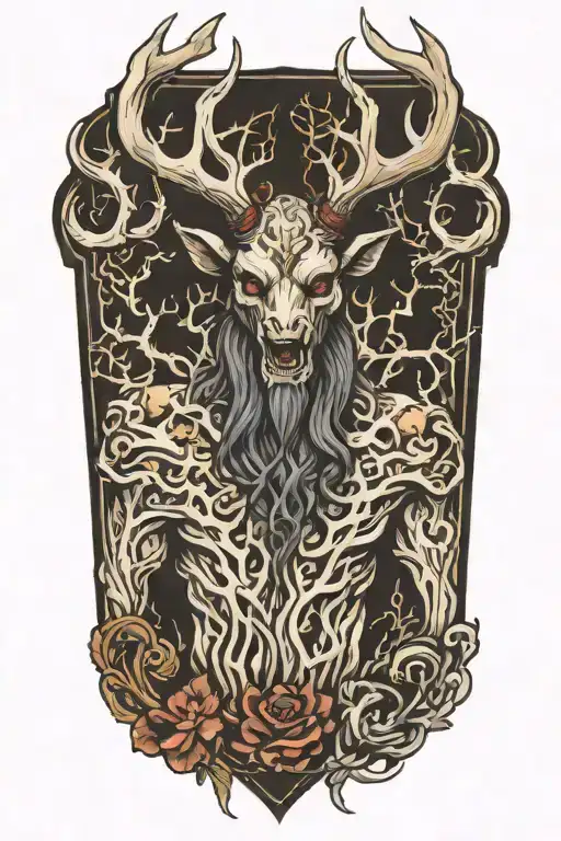 Wendigo tattoo design idea