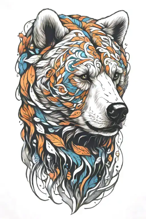 spirit bear tattoo design idea