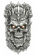 zombie king tattoo design idea